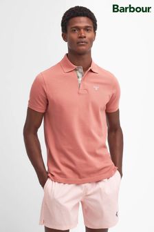 Barbour® Clay Pink Classic Pique Polo Shirt (691942) | 370 QAR
