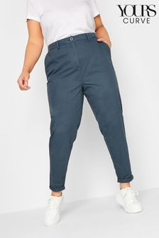 Yours Curve Blue Full Length Chino Trousers (692708) | 28 €
