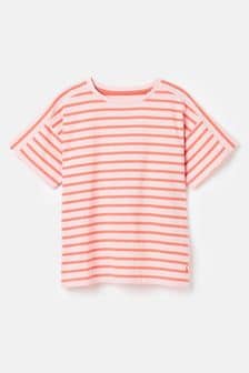 Joules Betty Pink Striped Short Sleeve T-Shirt (692771) | €17 - €20