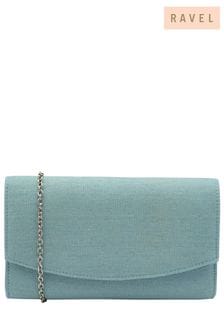 Ravel Blue Clutch Bag with Chain (693278) | 223 QAR