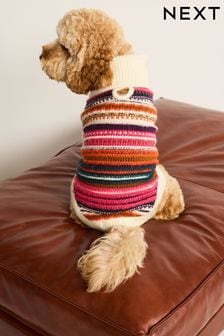 Pullover mit Hundemotiv hell-gestreift (693285) | 11 € - 16 €