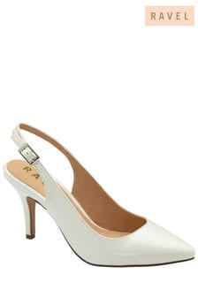 Ravel White Slingback Stiletto Court Shoes (693503) | ₪ 302