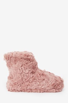 Chaussons en fausse fourrure texturée