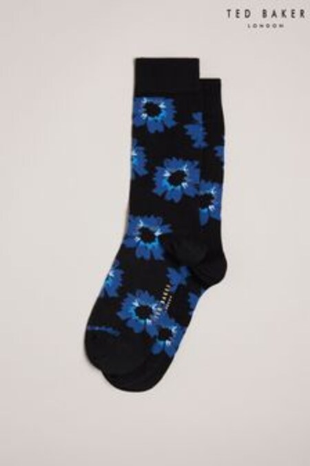 Ted Baker Blue Newflor Floral Pattern Socks (694563) | €13