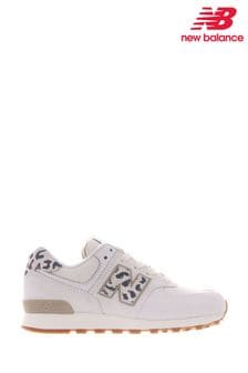 Biały - Dziewczęce buty sportowe New Balance 574 (694606) | 410 zł