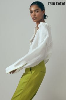 Atelier Juliet Linen Silk Contrast Button Through Shirt (694986) | ₪ 1,932