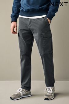 Charcoal Grey Regular Fit Cargo Trousers (695168) | 155 SAR