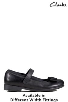Negro - Zapatos infantiles ajustables de velcro de Clarks (695371) | 58 € - 62 €