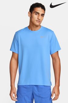Jasnoniebieski - Koszulka do biegania Nike Miler Dri-fit Uv (695393) | 210 zł
