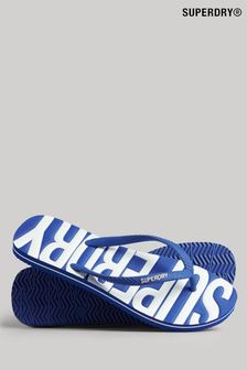 深藍色 - Superdry復古素皮夾腳拖鞋 (695610) | NT$930