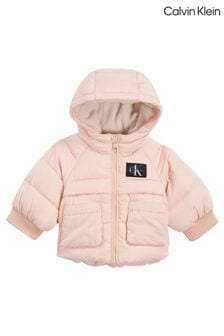 Rosa - Calvin Klein Baby Unisex Steppjacke mit Kapuze (696163) | 93 €