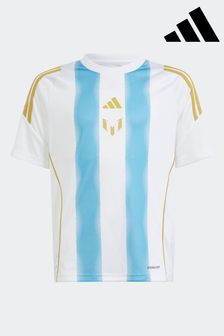 adidas White/Blue Pitch 2 Street Messi Training Jersey T-Shirt (696376) | KRW49,100