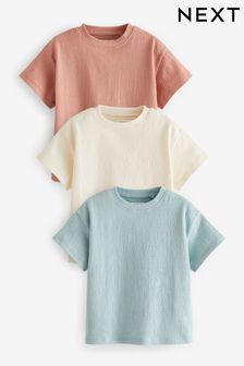 Neutral Short Sleeve T-Shirts 3 Pack (3mths-7yrs) (696517) | 59 QAR - 79 QAR