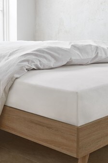 Washed Organic Cotton Deep Deep Fitted Fitted Sheet