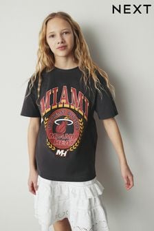 Grey Miami Heat NBA Oversized Graphic T-Shirt (3-16yrs) (696787) | 627 UAH - 823 UAH