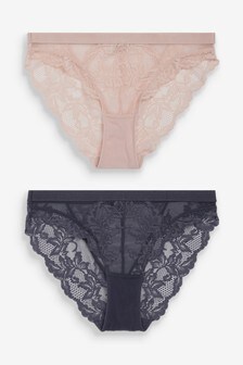 Lot de 2 slips en dentelle