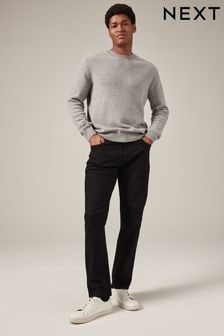 Black Solid Slim Fit Classic Stretch Jeans (697484) | $43