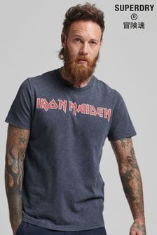 Superdry Grey Iron Maiden x Limited Edition T-Shirt (697602) | OMR18