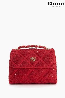 Dune London Red Sparklie Micro Diamanté Quilted Bag (697893) | HK$566