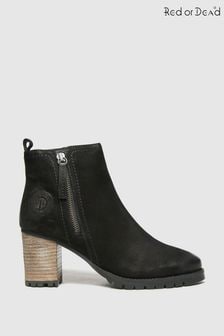 Red Or Dead Black Ramp Nubuck Leather Boots (698361) | €86