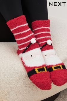 Santa Character Cosy Socks In Box (698495) | €4