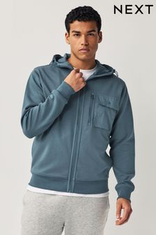 Denim Hooded Utility Zip Through Jacket (698565) | €43