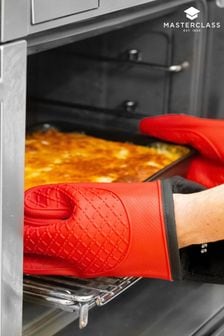 Masterclass Red Seamless Silicone Double Oven Glove (698657) | AED166