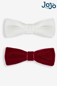 JoJo Maman Bébé Berry Velvet Bow Clips 2-Pack (698756) | €10