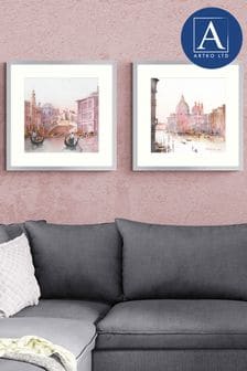 Artko Silver Autumn in Venice Set of 2 by David Norman Framed Art (698759) | €177