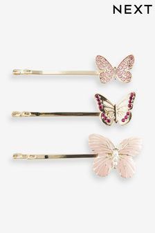 Gold Tone Butterfly 3 Pack Hair Slides (698823) | $16