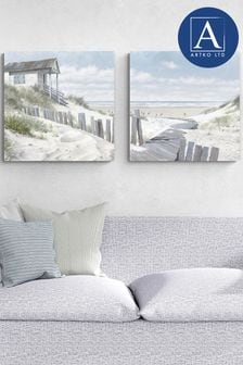 Artko Set of 2 Canvas Pathway To The Beach by Macneil Canvas Framed Art (698831) | €136