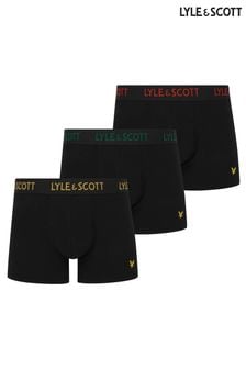 Lyle & Scott Barclay Underwear Black Trunks 3 Pack (699391) | AED172