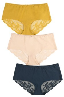 Lot de 3 culottes sans VPL avec dos en dentelle