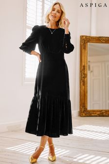 Aspiga Esmee Black Velvet Dress