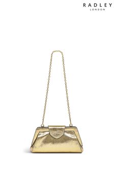 حقيبة يد Radley​​​​​​​ لندن ذهبية اللون صن داون Avenue معدنية متوسطة الحجم بغطاء قلاب (‪6A3861‬) | 1,215 د.إ