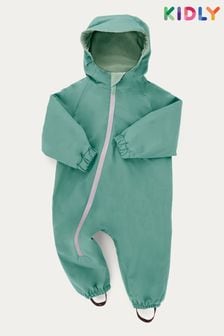 Green - Kidly Unisex Fleece Lined Puddlesuit (6DN976) | kr820