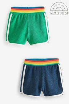 Little Bird by Jools Oliver Green/Navy Towelling 2 Pack Shorts (700170) | Kč715 - Kč950
