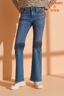 Superdry Blue Mid Rise Bootcut Jeans (700275) | SGD 69