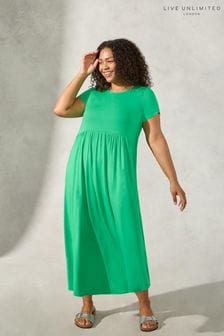 Live Unlimited Curve Green Jersey Swing Dress (701006) | 155 zł