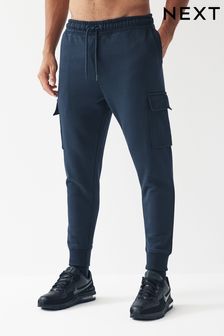 Темно-синий - Спортивные брюки карго с высоким содержанием хлопка и манжетами (701645) | €28