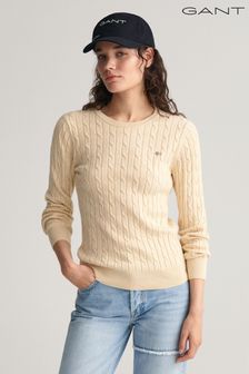 Gant pleten lanen progast pulover iz bombaža (701814) | €71