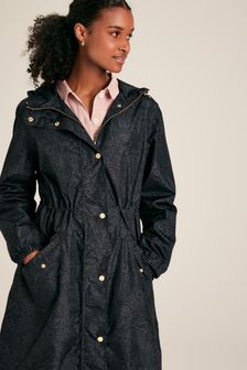Navy Blue - Joules Holkham Waterproof Packable Raincoat With Hood (701992) | kr1 280