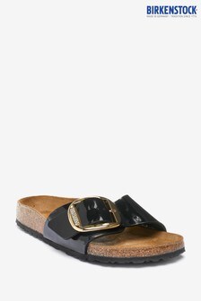 Sandales Birkenstock vernies noires à grosse boucle