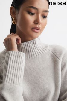 Reiss Grey Gloria Casual Wool-Cashmere Funnel Neck Jumper (702046) | 288 €