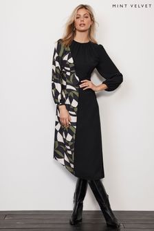 Mint Velvet Geo Print Blocked Midi Dress (702495) | €158