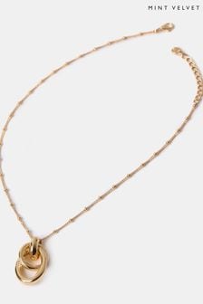 Mint Velvet Gold Tone Knot Pendant Necklace (702498) | KRW61,900