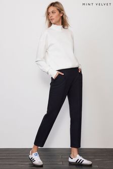 Mint Velvet Black Tapered Sweat Trousers (702616) | OMR28