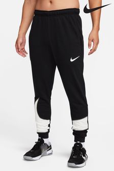 Czarny - Nike spodnie dresowe ze zwężanymi nogawkami Dri-Fit Fitness Spodnie do biegania (702795) | 205 zł