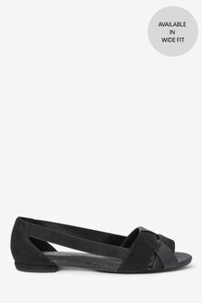 Chaussures tissées à bout ouvert