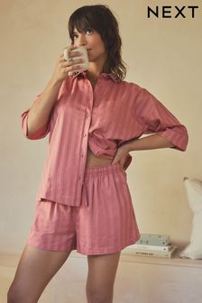Pink Cotton Stripe Short Set Pyjamas (703141) | 48 €